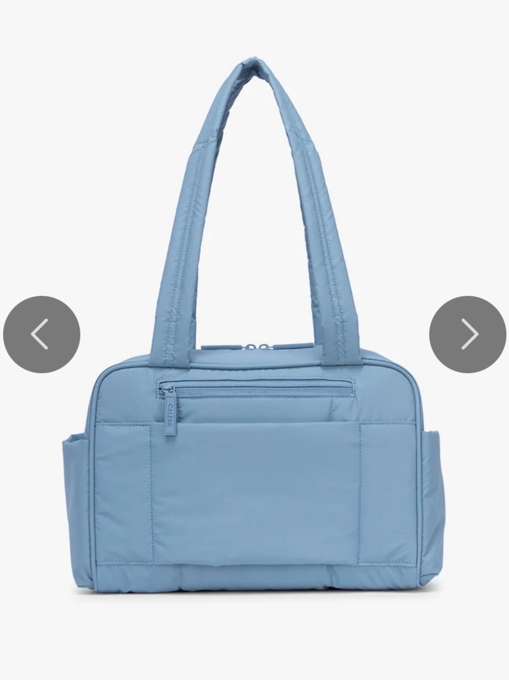 Calpak Light Blue Quilted Shoulder Tote